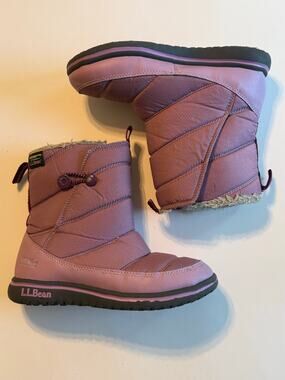 L.L. Bean Kids Ultralight Waterproof Snow Boots Purple Size 2 Insulated